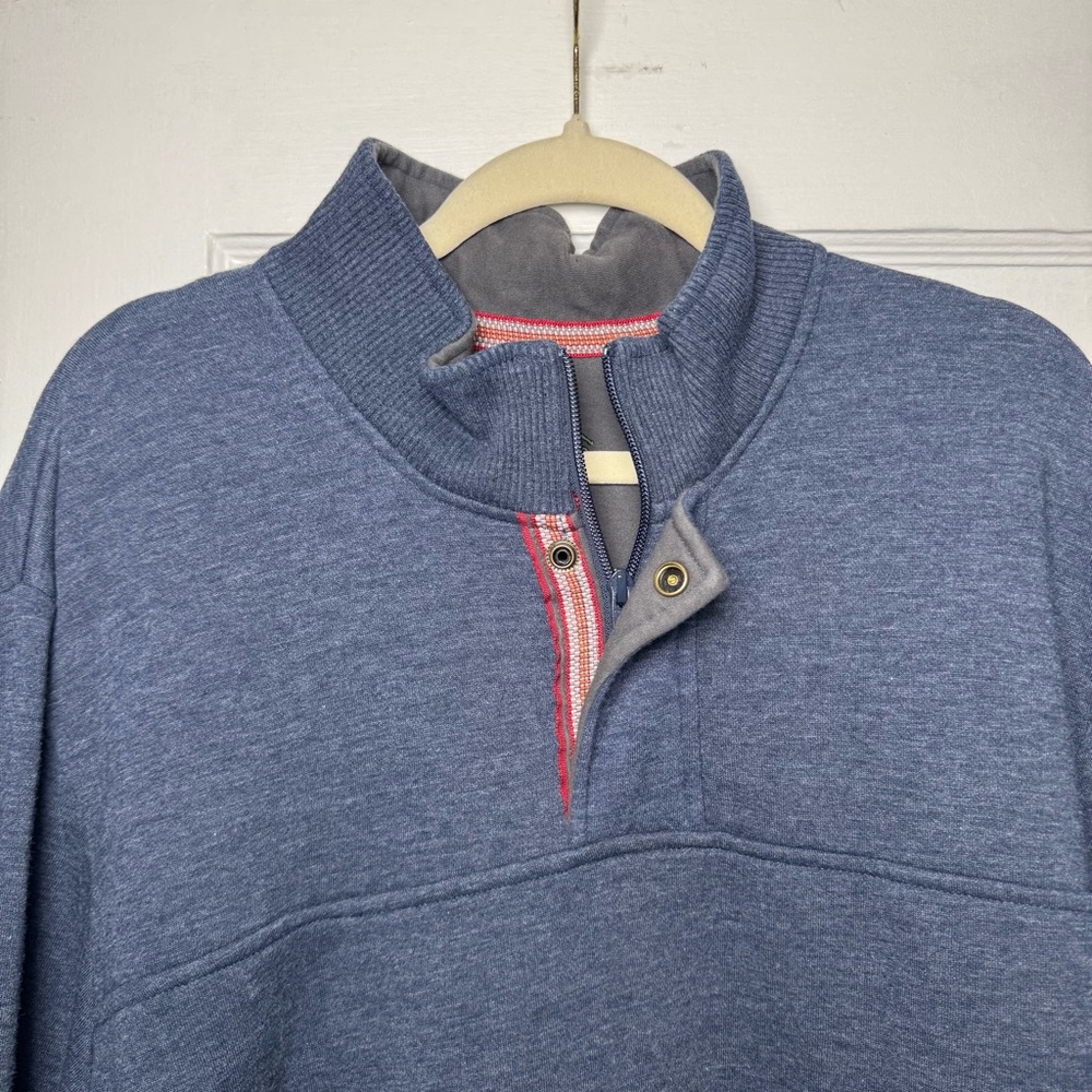 Orvis Signature Quarter Zip Snap Pullover Navy Blue XXL - Picture 7 of 13